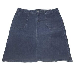 Croft‎ & Barrow Utility Pocket Dark Denim Skirt